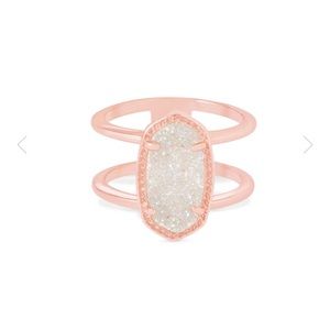 NWT rose gold Elyse ring Kendra Scott size 8